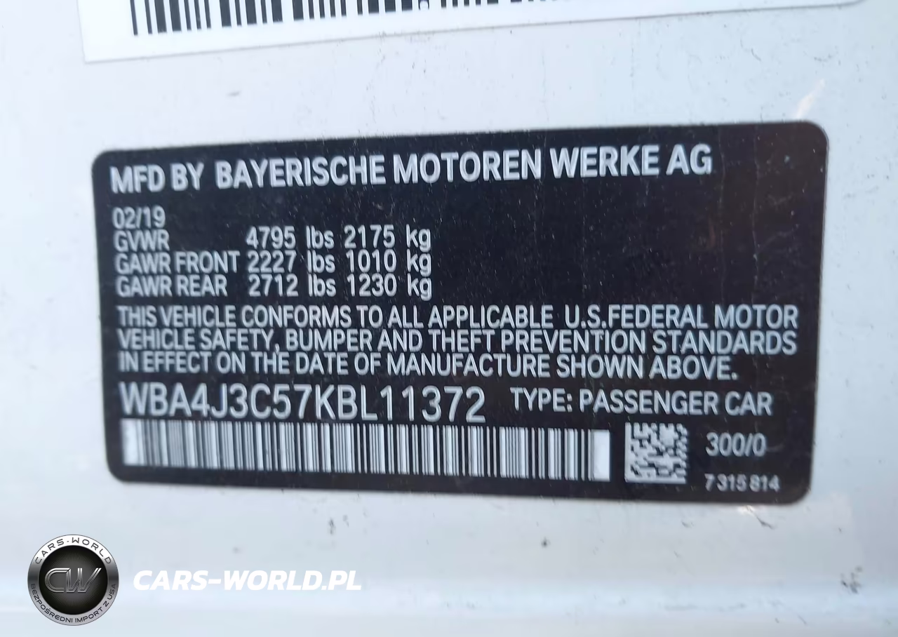2019 BMW 430I Gran Coupe xDrive VIN:WBA4J3C57KBL11372 - 9