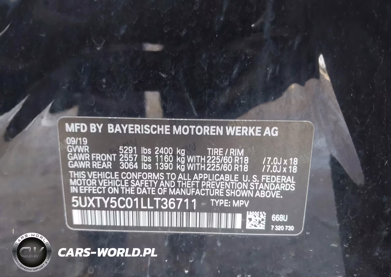 2020 BMW X3 xDrive30I VIN:5UXTY5C01LLT36711 - 9