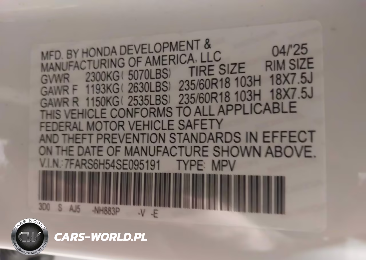 2025 Honda Cr-V Hybrid Sport VIN:7FARS6H54SE095191 - 9