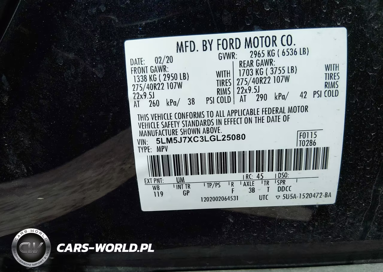 2020 Lincoln Aviator Reserve VIN:5LM5J7XC3LGL25080 - 9