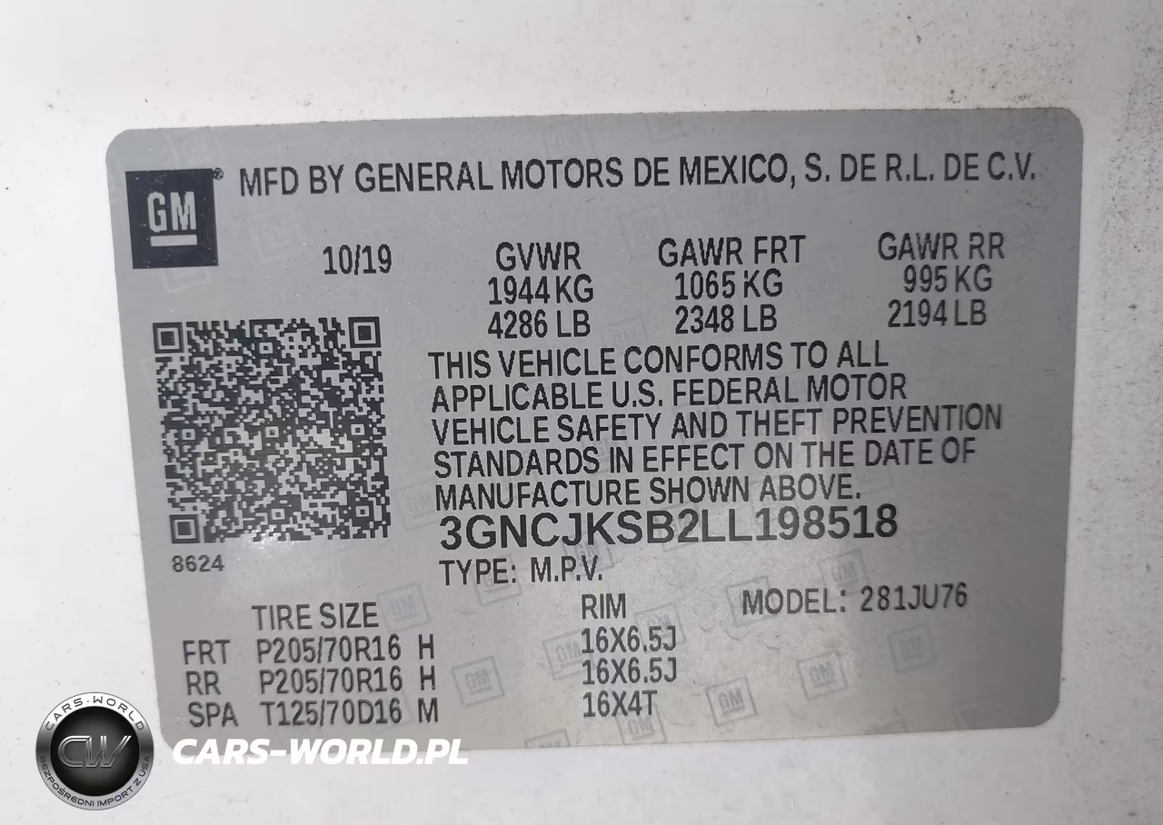 2020 Chevrolet Trax Fwd Ls VIN:3GNCJKSB2LL198518 - 9