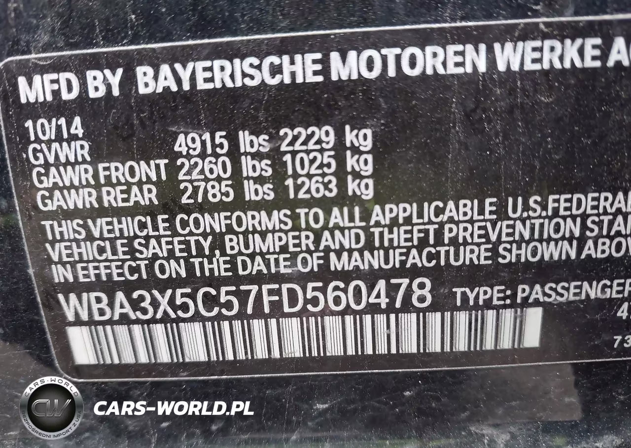 2015 BMW 328I Gran Turismo xDrive VIN:WBA3X5C57FD560478 - 9