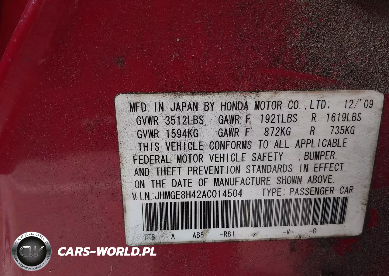 2010 Honda Fit Sport VIN:JHMGE8H42AC014504 - 9