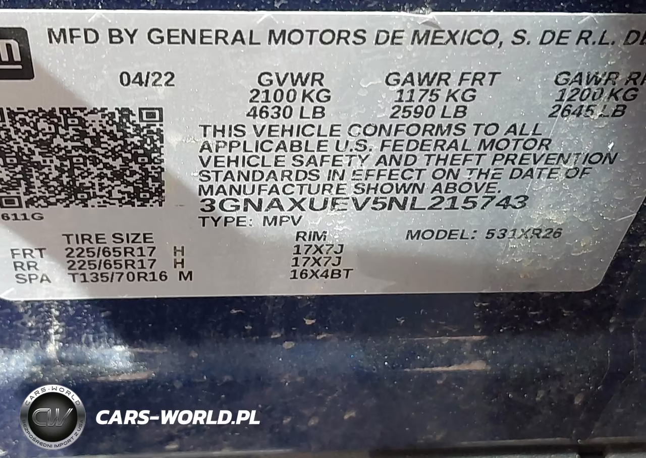 2022 Chevrolet Equinox Awd Lt VIN:3GNAXUEV5NL215743 - 9