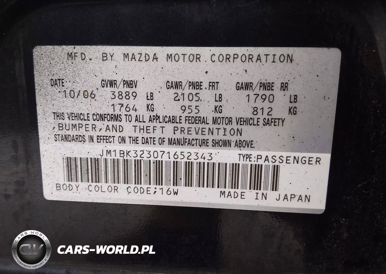 2007 Mazda Mazda3 S Grand Touring VIN:JM1BK323071652343 - 9