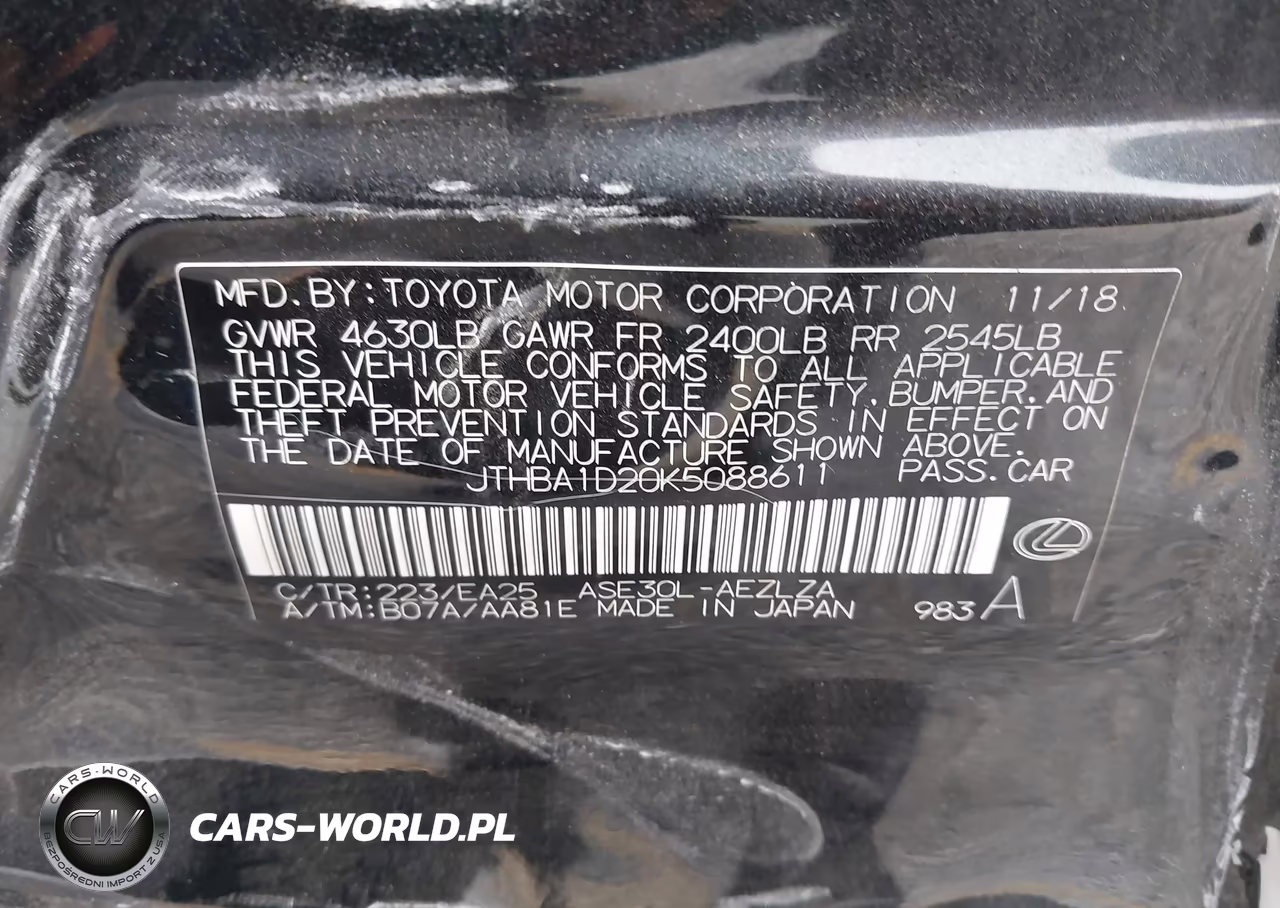 2019 Lexus Is 300 VIN:JTHBA1D20K5088611 - 9