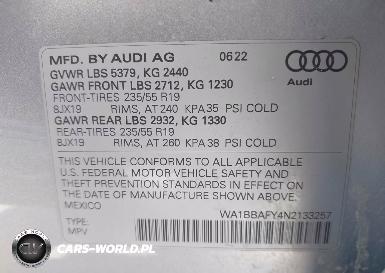 2022 Audi Q5 Premium Plus 40 Tfsi Quattro S Tronic VIN:WA1BBAFY4N2133257 - 9