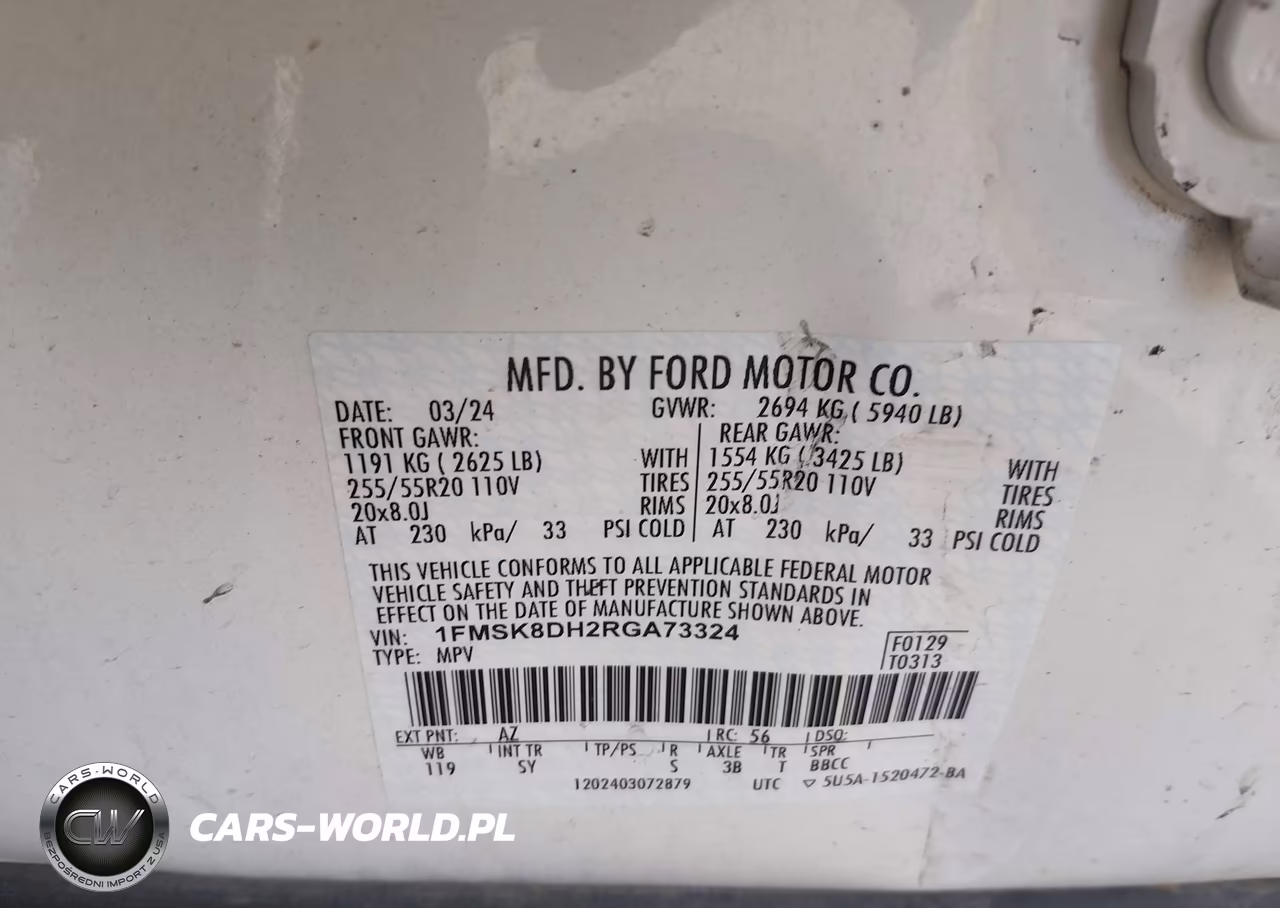 2024 Ford Explorer Xlt VIN:1FMSK8DH2RGA73324 - 9