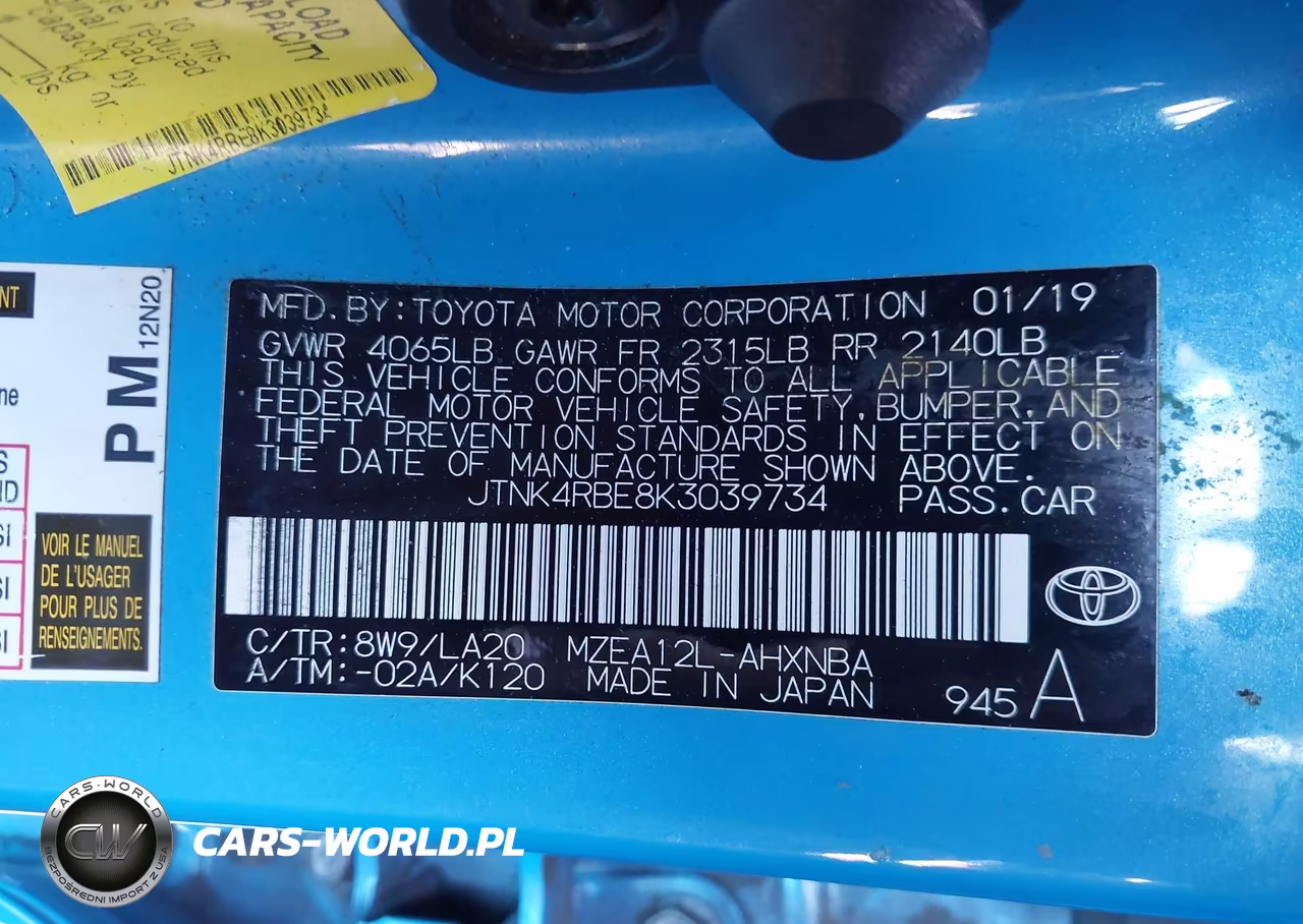 2019 Toyota Corolla Xse VIN:JTNK4RBE8K3039734 - 9