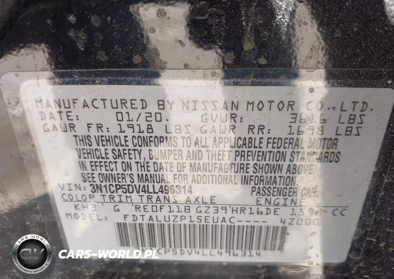 2020 Nissan Kicks Sr Xtronic Cvt VIN:3N1CP5DV4LL496314 - 9