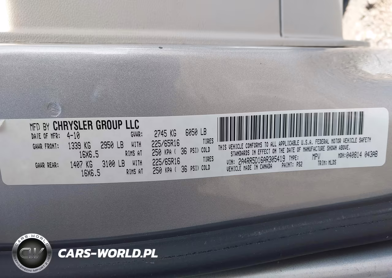 2010 Chrysler Town & Country Touring VIN:2A4RR5D16AR305419 - 9