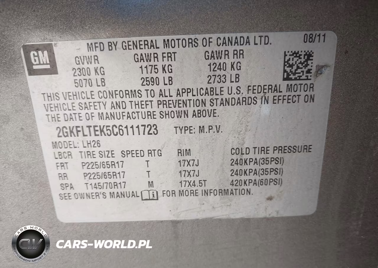 2012 GMC Terrain Sle-2 VIN:2GKFLTEK5C6111723 - 9