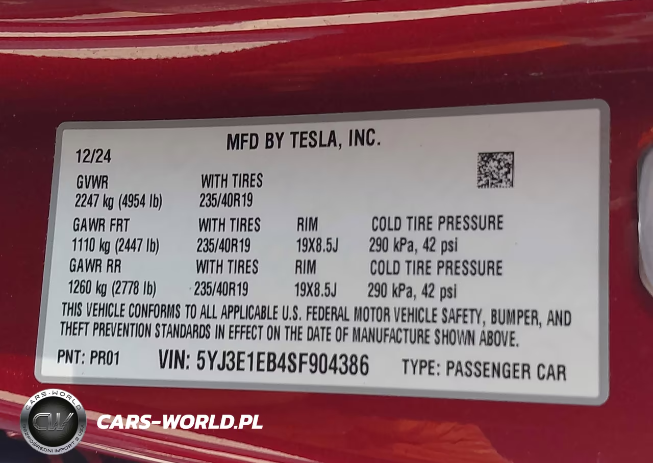 2025 Tesla Model 3 Long Range All-Wheel Drive VIN:5YJ3E1EB4SF904386 - 9