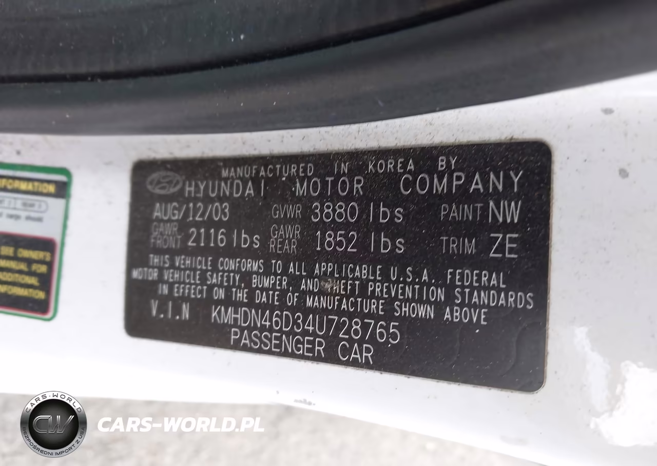 2004 Hyundai Elantra Gls-Gt VIN:KMHDN46D34U728765 - 9