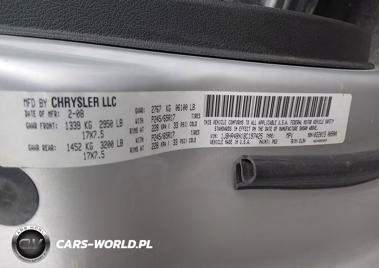 2008 Jeep Grand Cherokee Laredo VIN:1J8HR48N18C197425 - 9