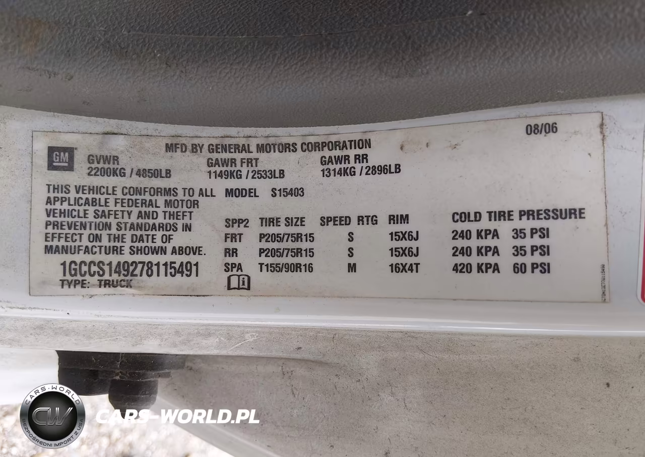 2007 Chevrolet Colorado Ls VIN:1GCCS149278115491 - 9