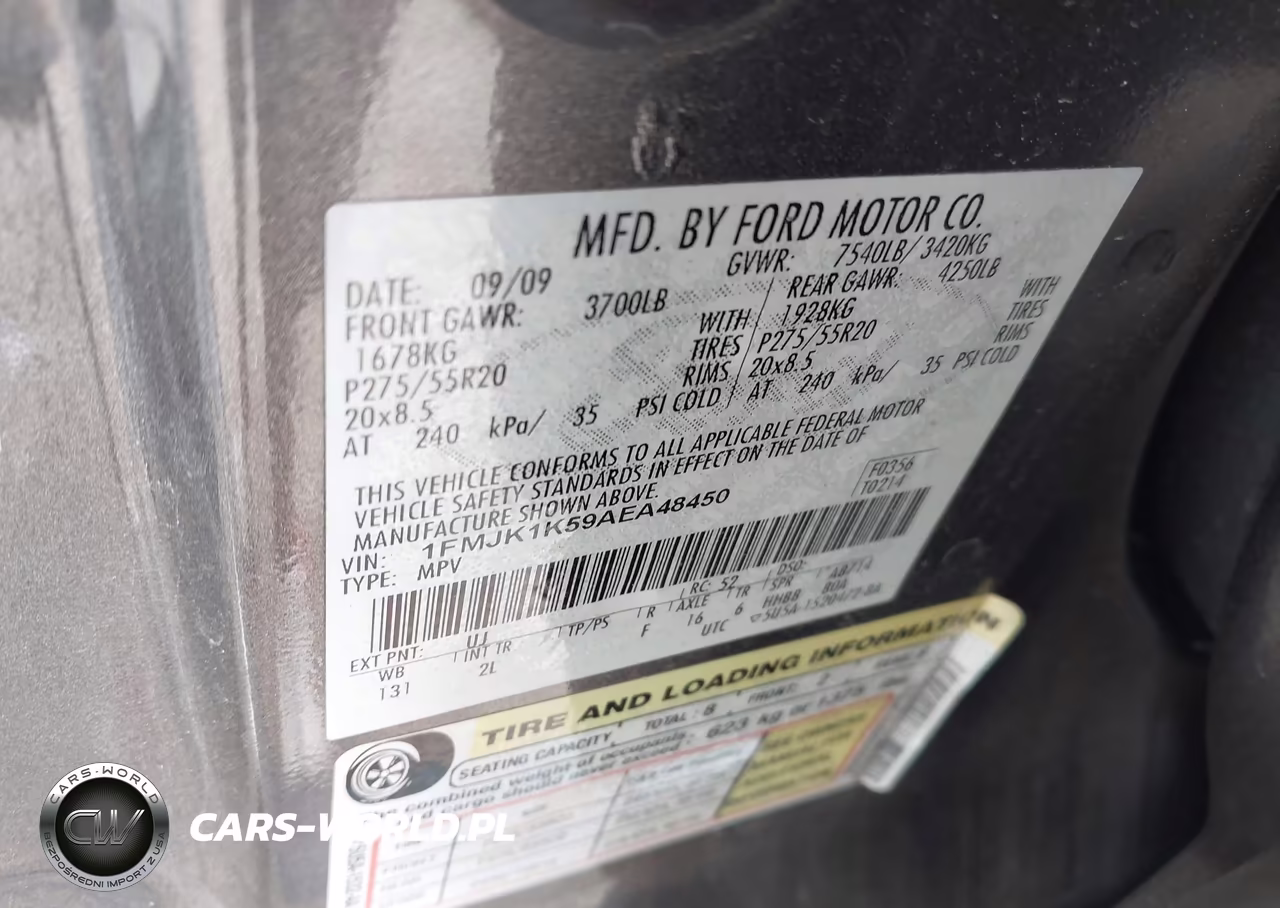 2010 Ford Expedition El Limited VIN:1FMJK1K59AEA48450 - 9
