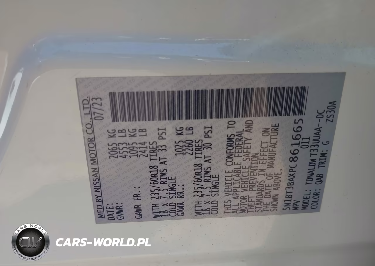 2023 Nissan Rogue Sv VIN:5N1BT3BAXPC861665 - 9