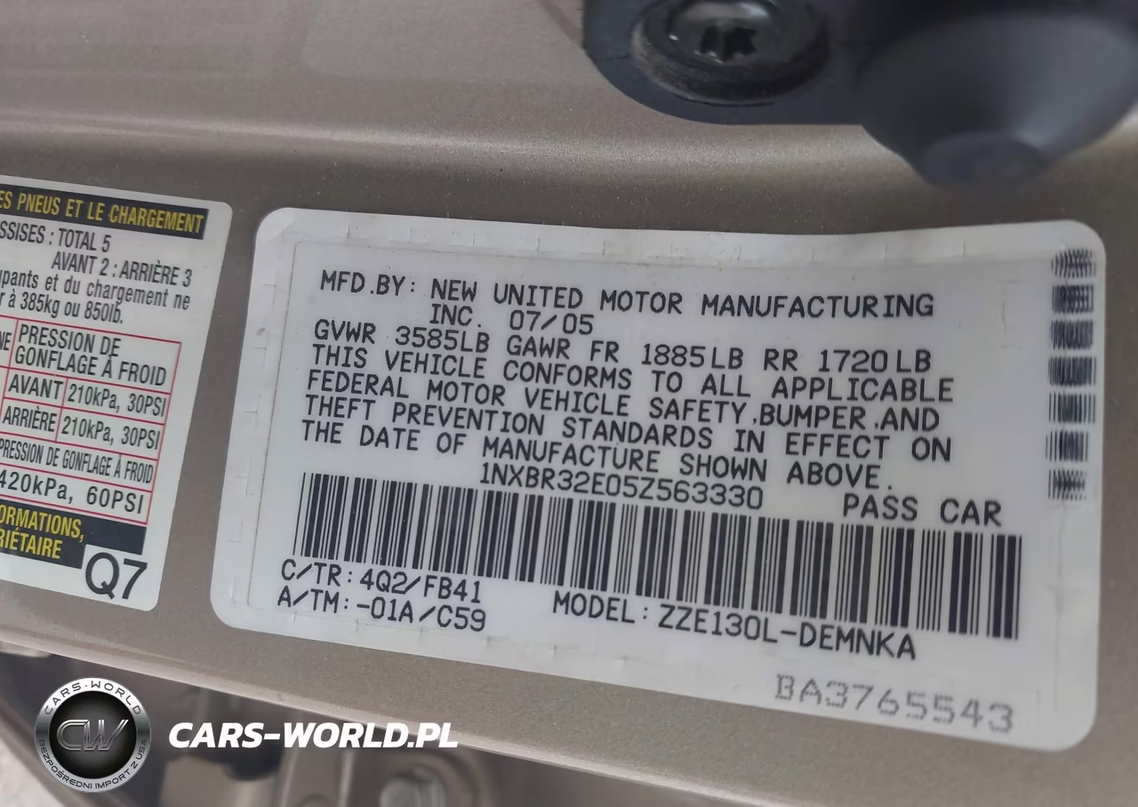 2005 Toyota Corolla Le VIN:1NXBR32E05Z563330 - 9
