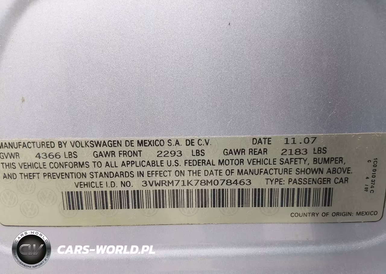 2008 Volkswagen Jetta Se-Sel VIN:3VWRM71K78M078463 - 9