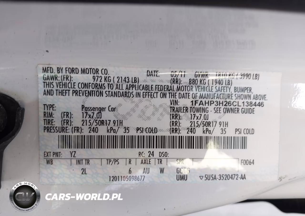 2012 Ford Focus Sel VIN:1FAHP3H26CL138446 - 9