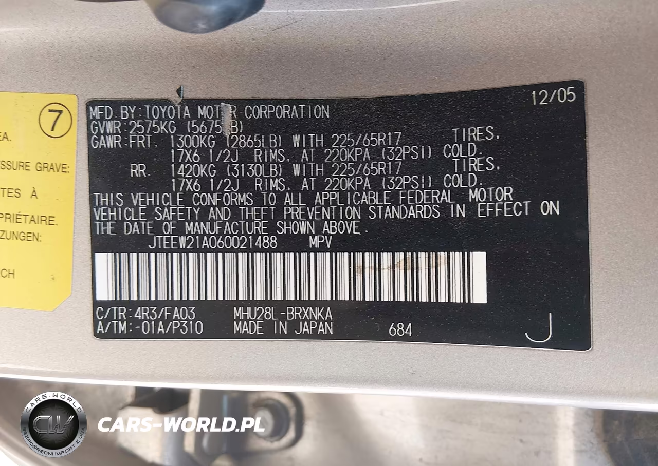 2006 Toyota Highlander Hybrid V6 VIN:JTEEW21A060021488 - 9