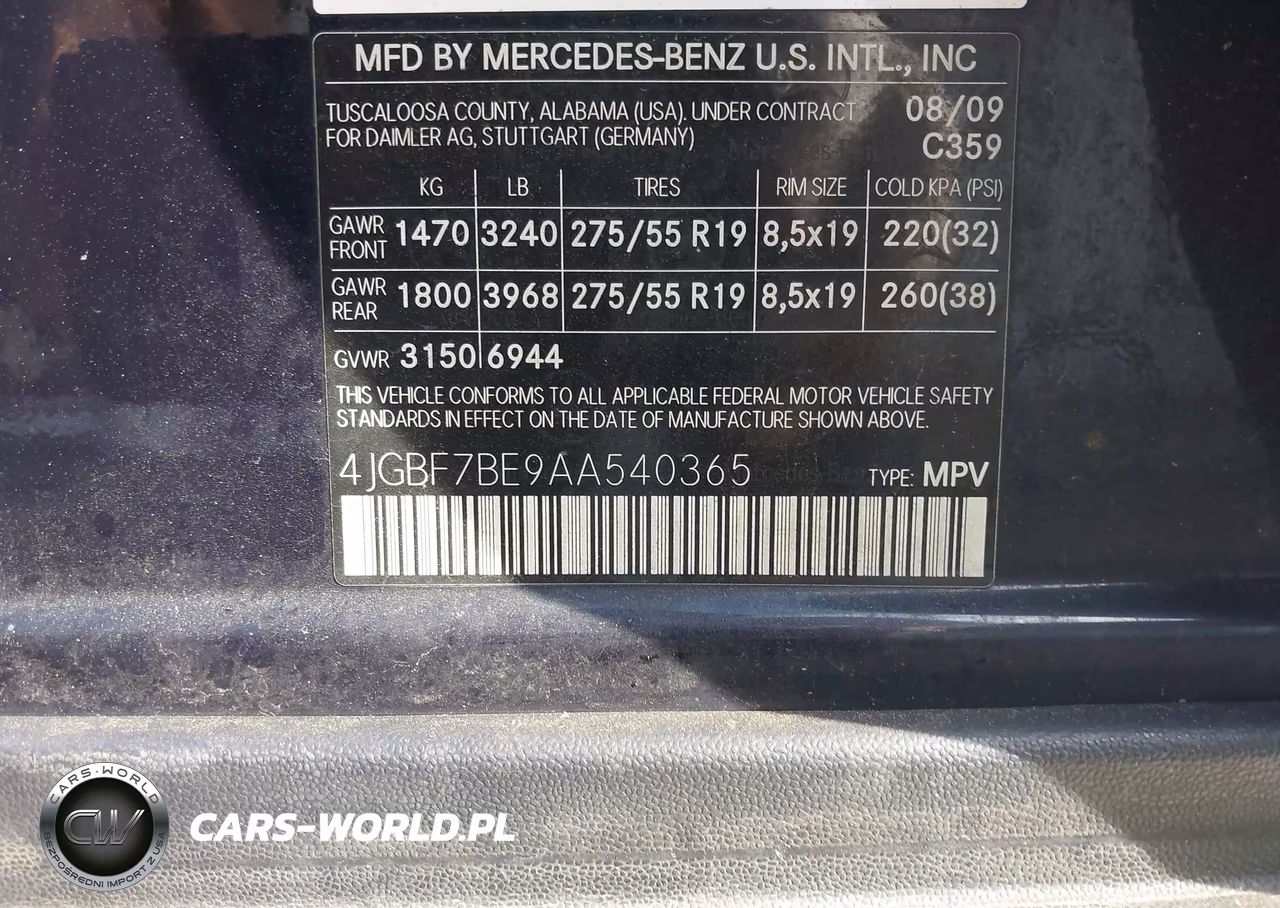 2010 Mercedes-Benz Gl 450 4Matic VIN:4JGBF7BE9AA540365 - 9