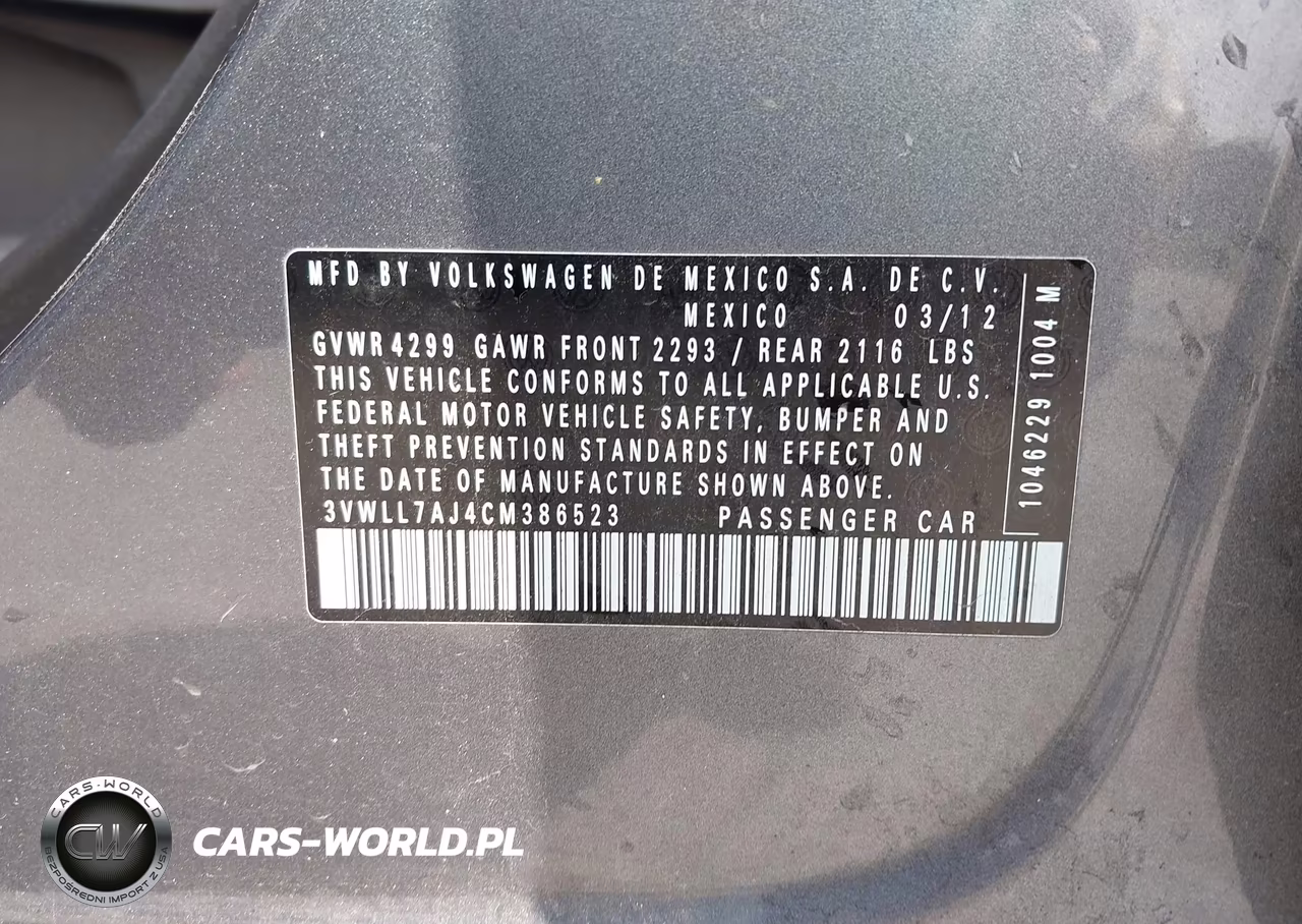 2012 Volkswagen Jetta 2.0L Tdi VIN:3VWLL7AJ4CM386523 - 9