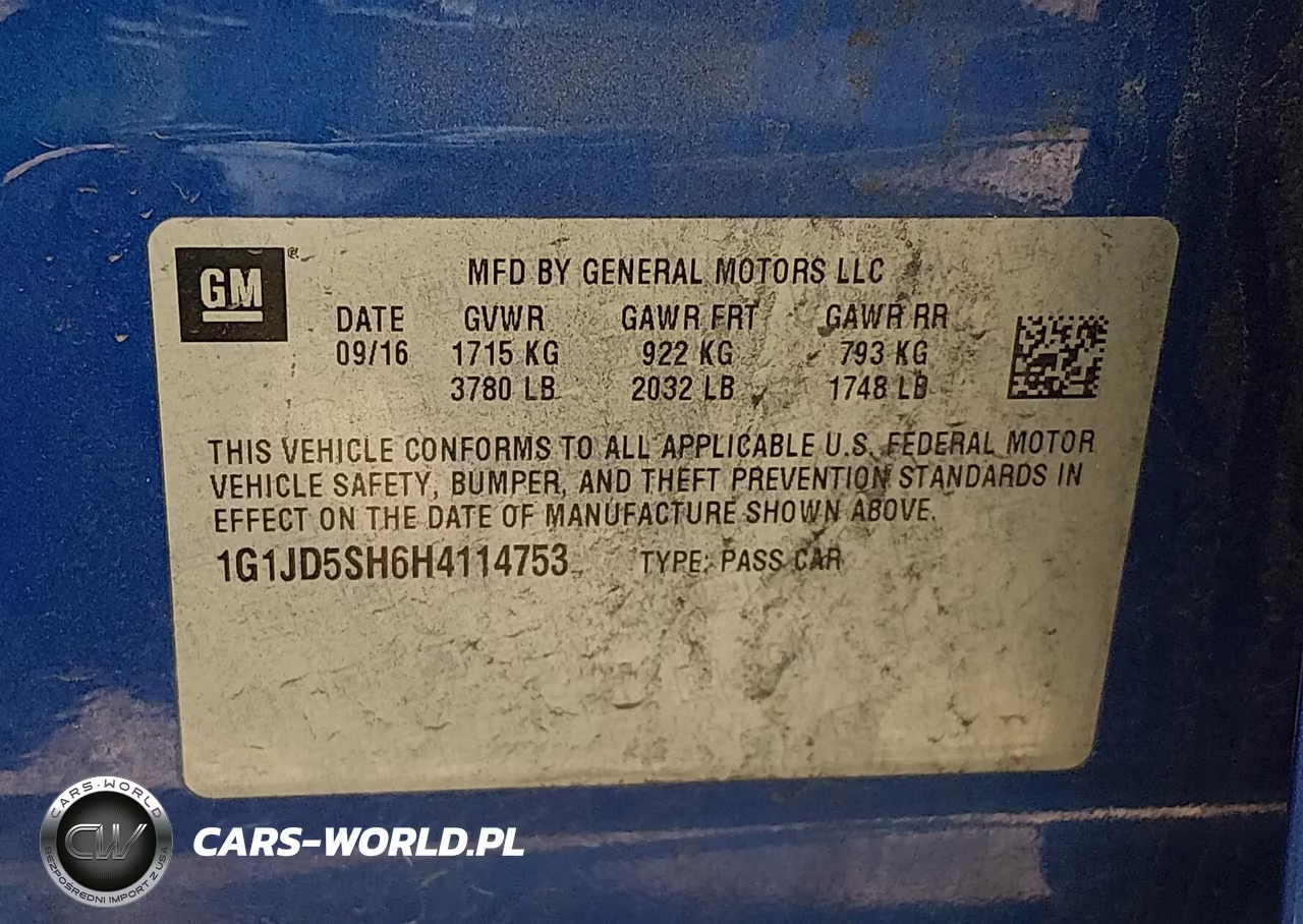 2017 Chevrolet Sonic Lt Auto VIN:1G1JD5SH6H4114753 - 9