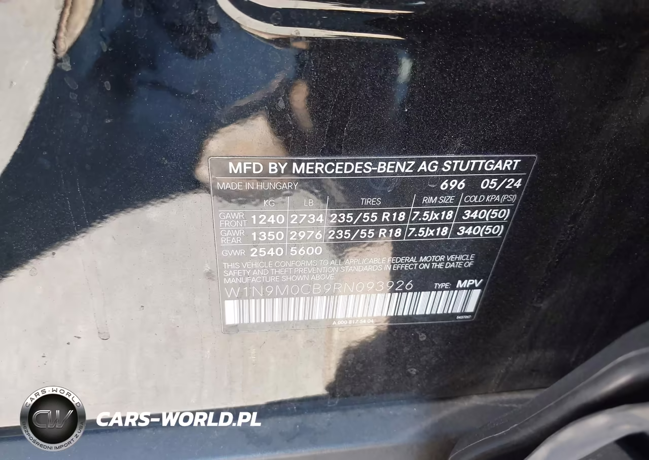 2024 Mercedes-Benz Eqb 250 Suv VIN:W1N9M0CB9RN093926 - 9