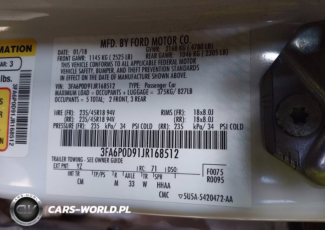 2018 Ford Fusion Titanium VIN:3FA6P0D91JR168512 - 9