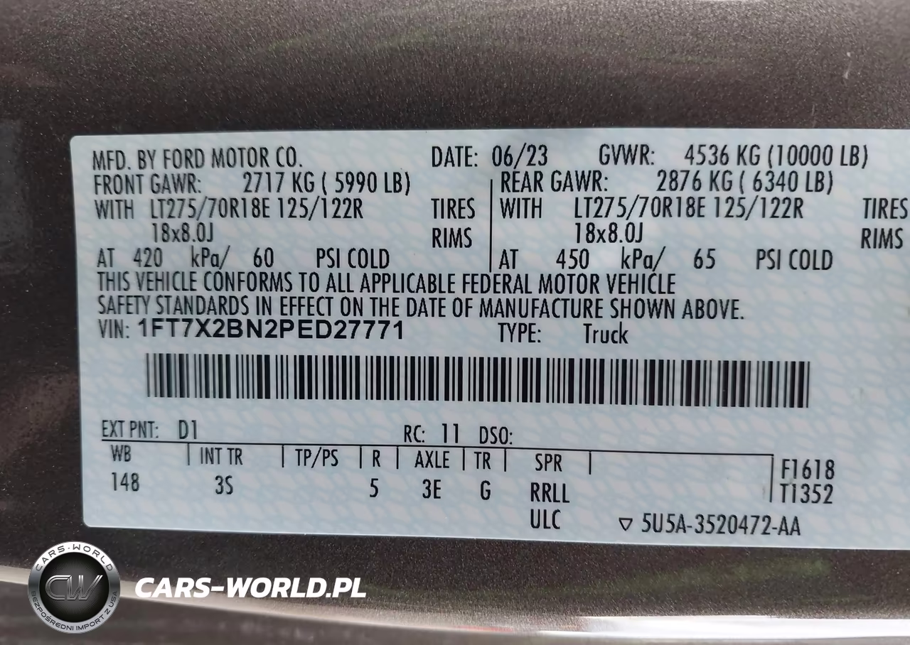 2023 Ford F-250 Xlt VIN:1FT7X2BN2PED27771 - 9