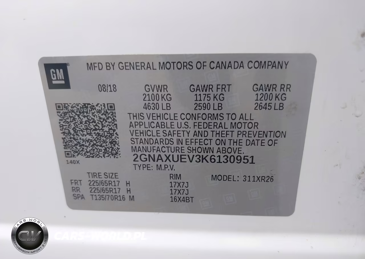 2019 Chevrolet Equinox Lt VIN:2GNAXUEV3K6130951 - 9