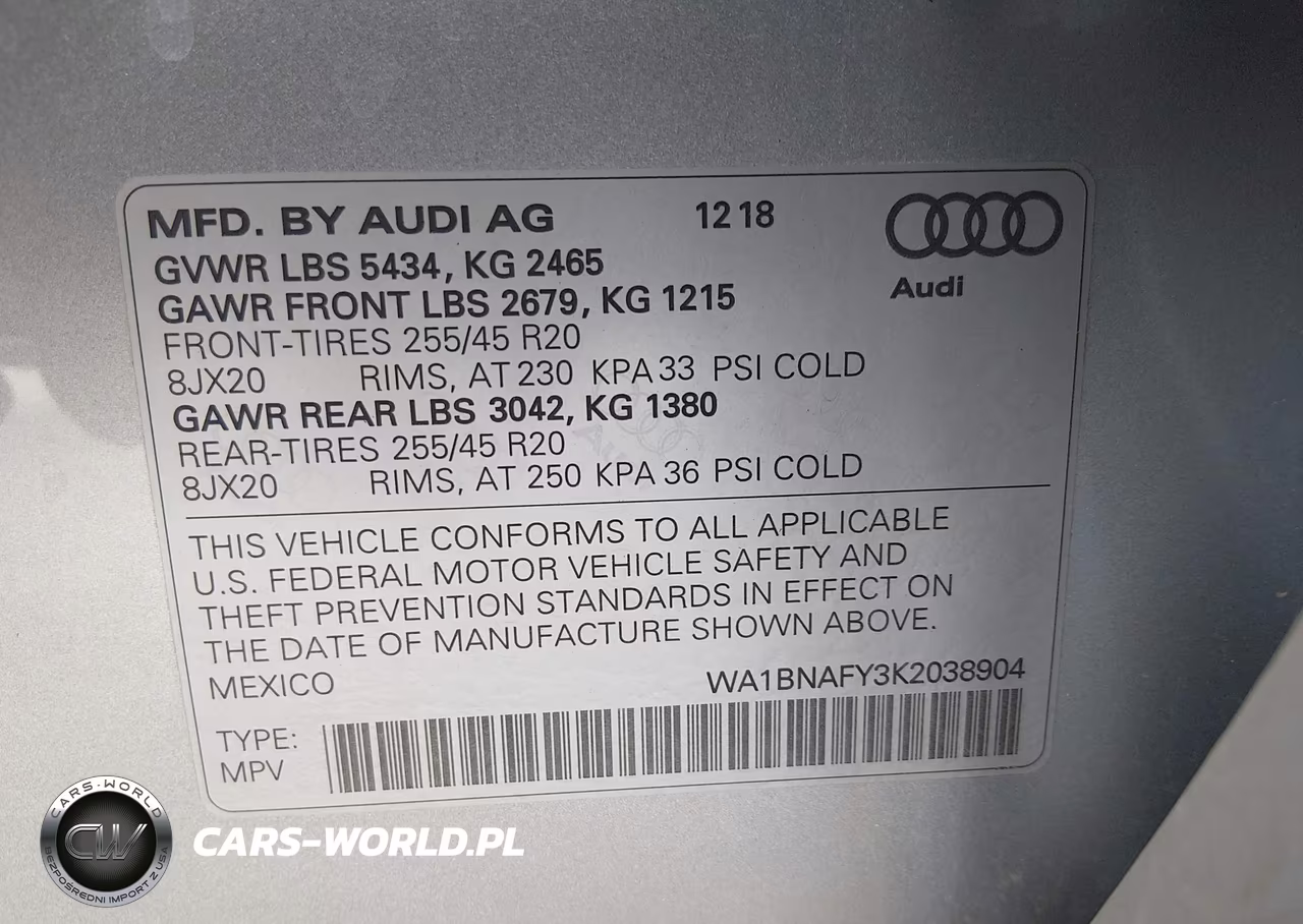 2019 Audi Q5 45 Premium VIN:WA1BNAFY3K2038904 - 9