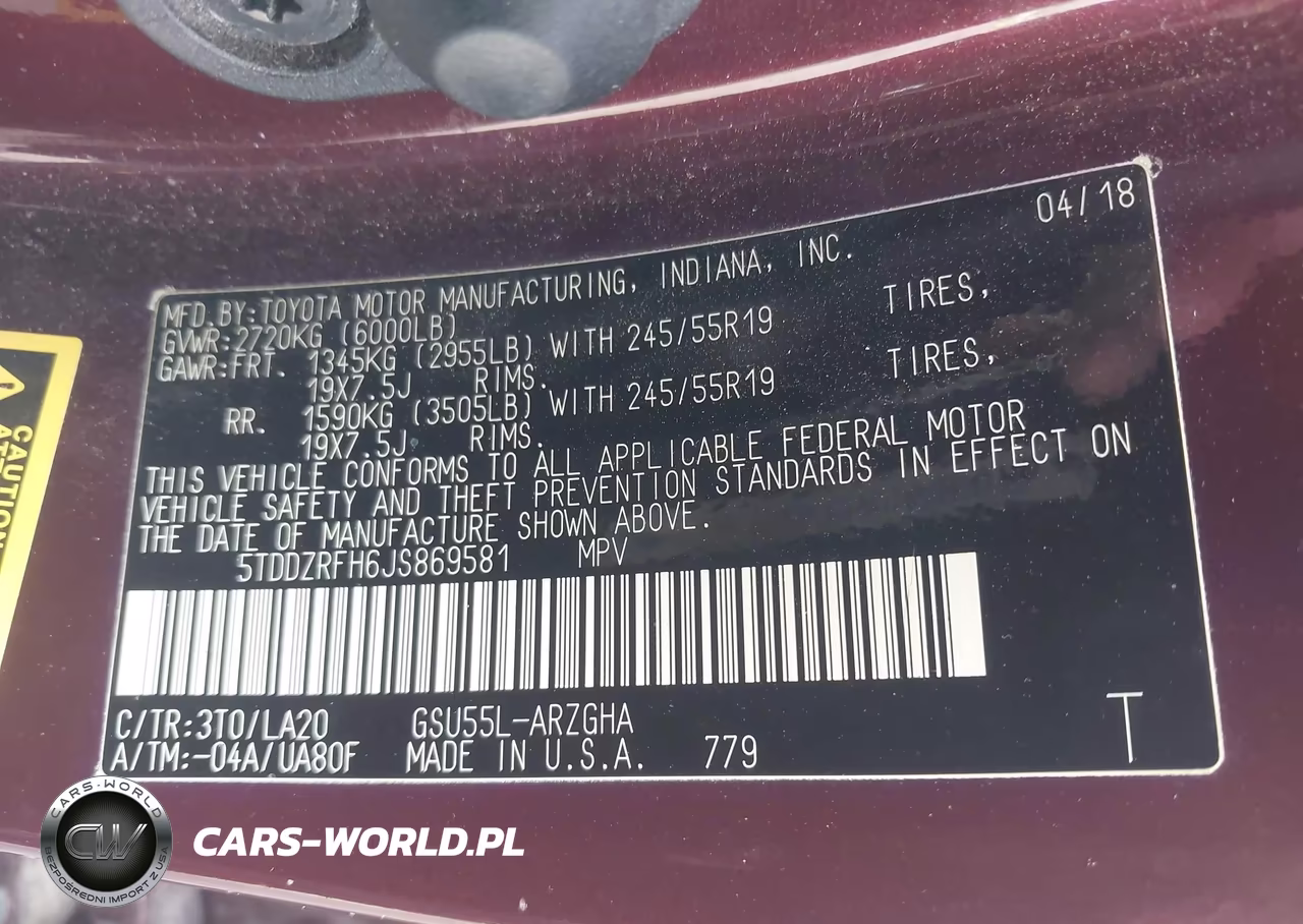 2018 Toyota Highlander Limited VIN:5TDDZRFH6JS869581 - 9