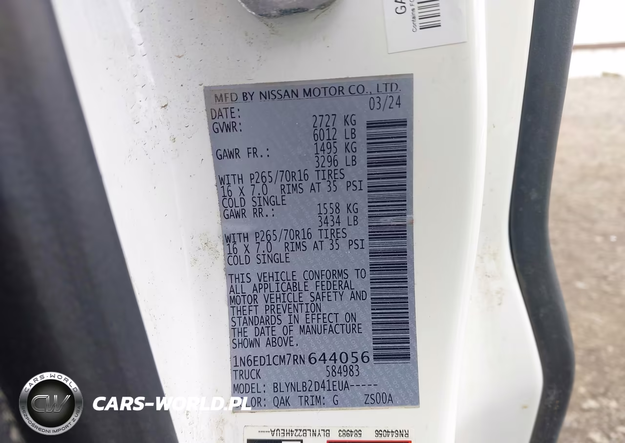 2024 Nissan Frontier King Cab Sv 4X4 VIN:1N6ED1CM7RN644056 - 9