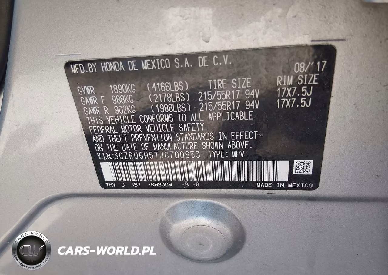 2018 Honda Hr-V Ex VIN:3CZRU6H57JG700653 - 9
