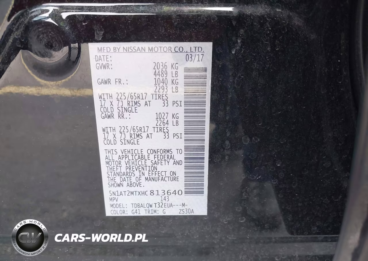 2017 Nissan Rogue Sv VIN:5N1AT2MTXHC813640 - 9