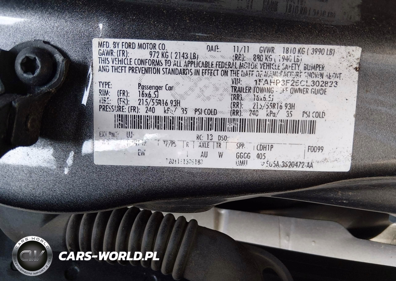 2012 Ford Focus Se VIN:1FAHP3F25CL302823 - 9