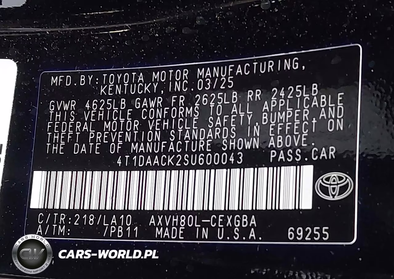 2025 Toyota Camry Xle VIN:4T1DAACK2SU600043 - 9