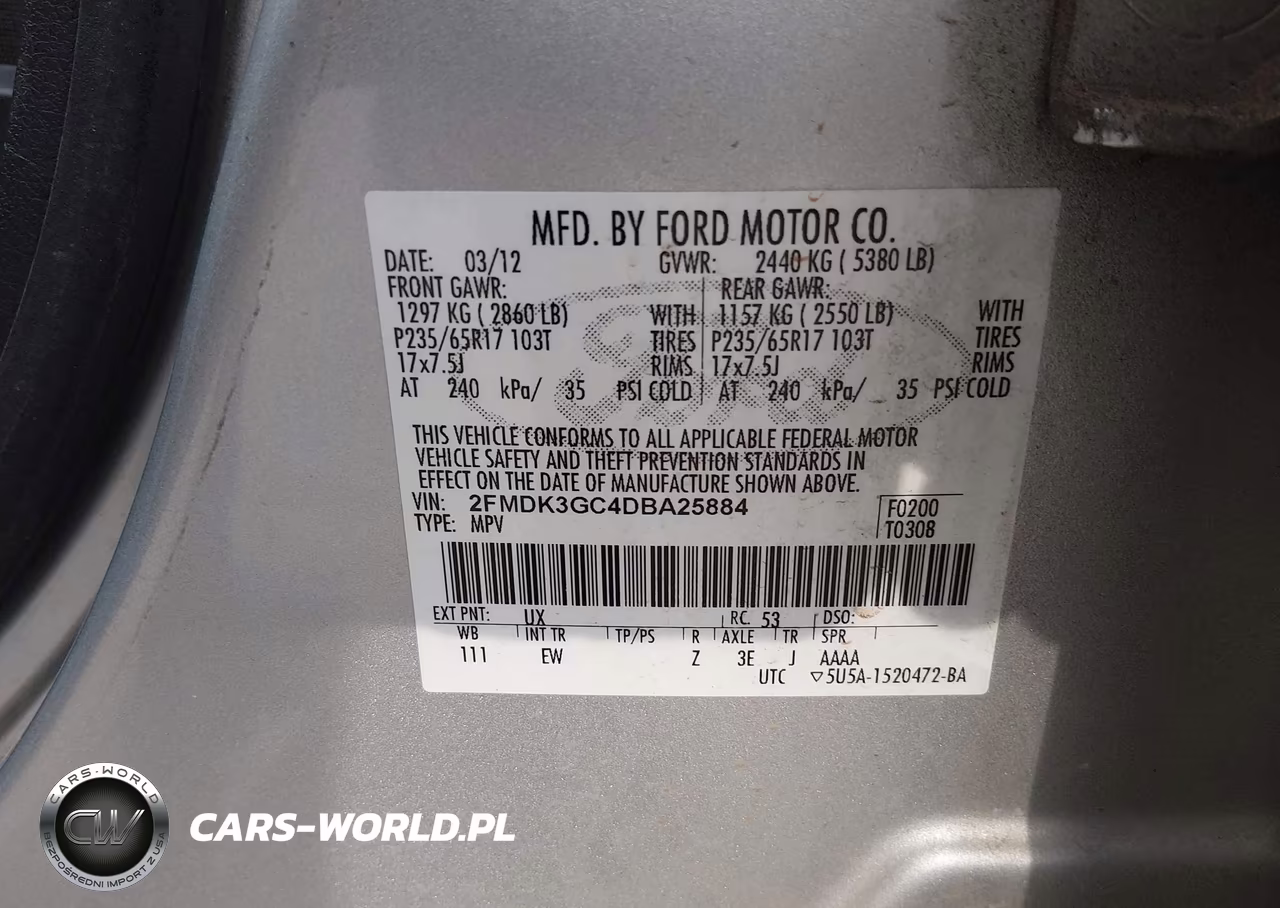 2013 Ford Edge Se VIN:2FMDK3GC4DBA25884 - 9