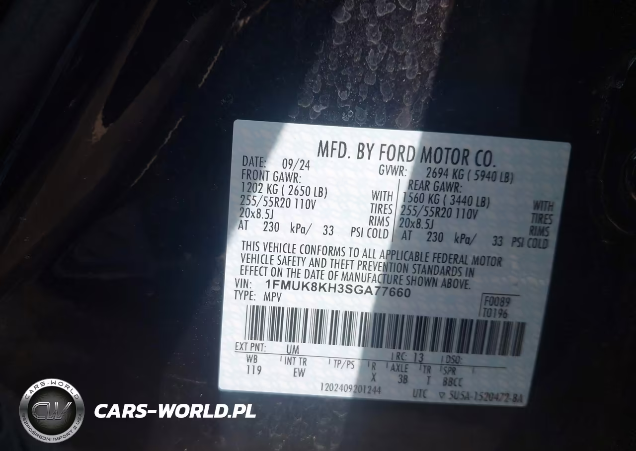 2025 Ford Explorer St-Line VIN:1FMUK8KH3SGA77660 - 9