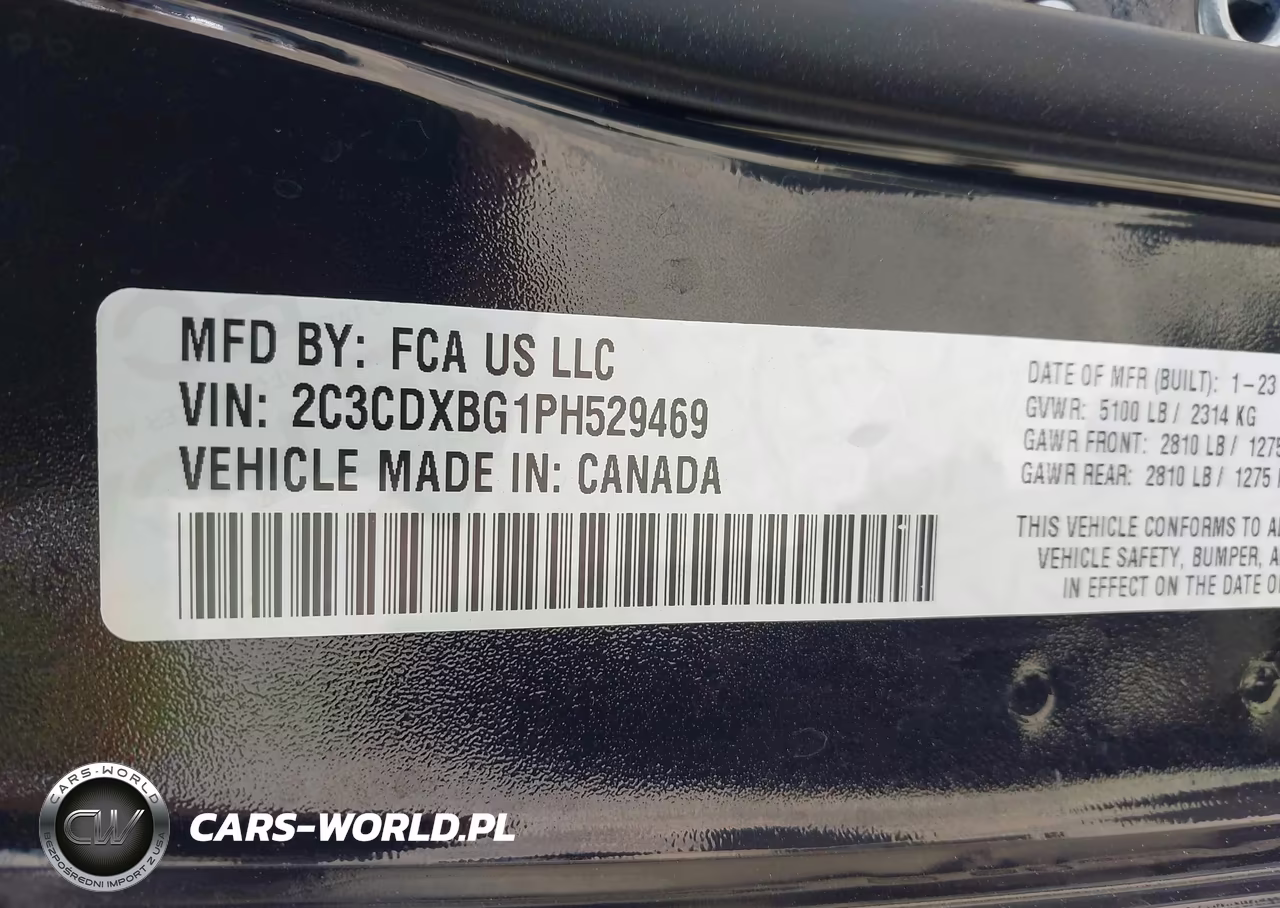 2023 Dodge Charger Sxt VIN:2C3CDXBG1PH529469 - 9