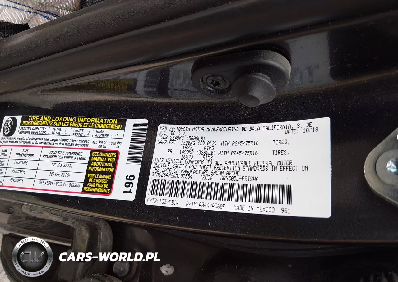 2019 Toyota Tacoma Sr V6 VIN:3TMCZ5AN2KM197554 - 9