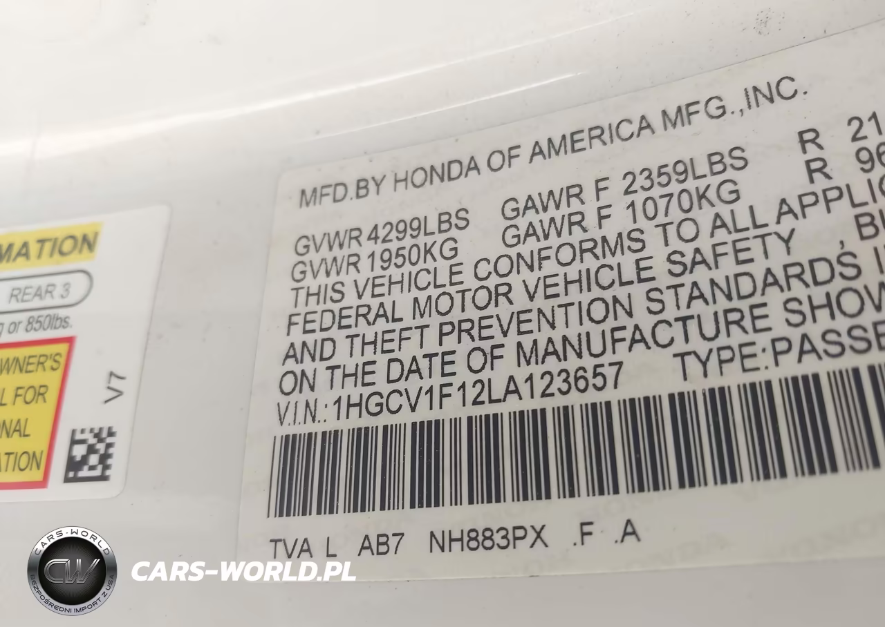 2020 Honda Accord Lx VIN:1HGCV1F12LA123657 - 9