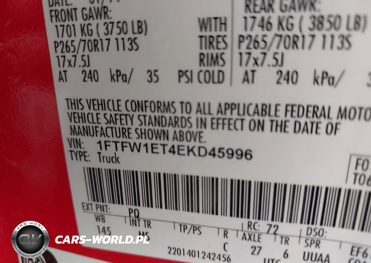 2014 Ford F-150 Xlt VIN:1FTFW1ET4EKD45996 - 9