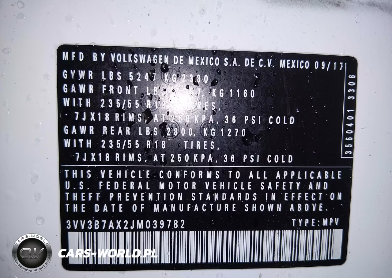 2018 Volkswagen Tiguan 2.0T Se-2.0T Sel VIN:3VV3B7AX2JM039782 - 9