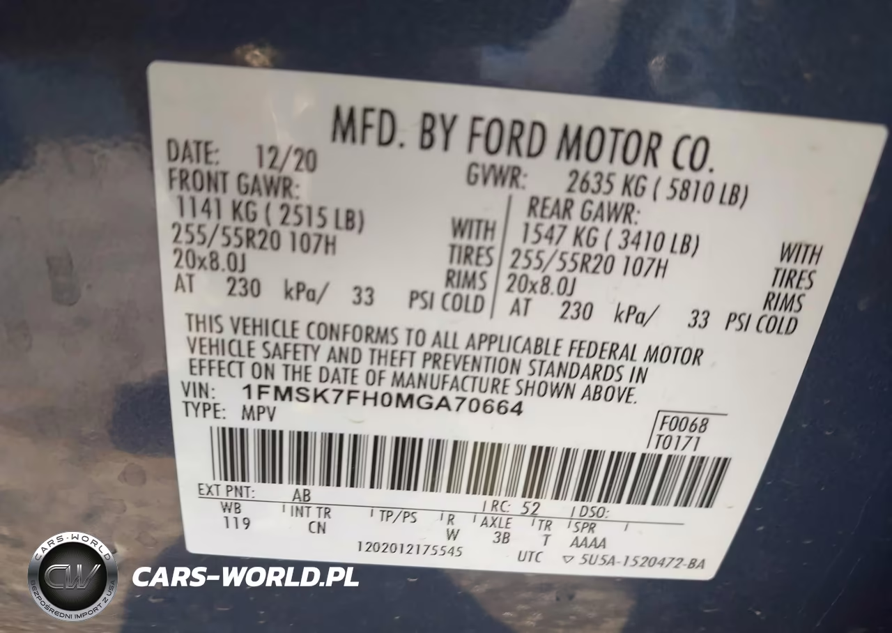 2021 Ford Explorer Limited VIN:1FMSK7FH0MGA70664 - 9