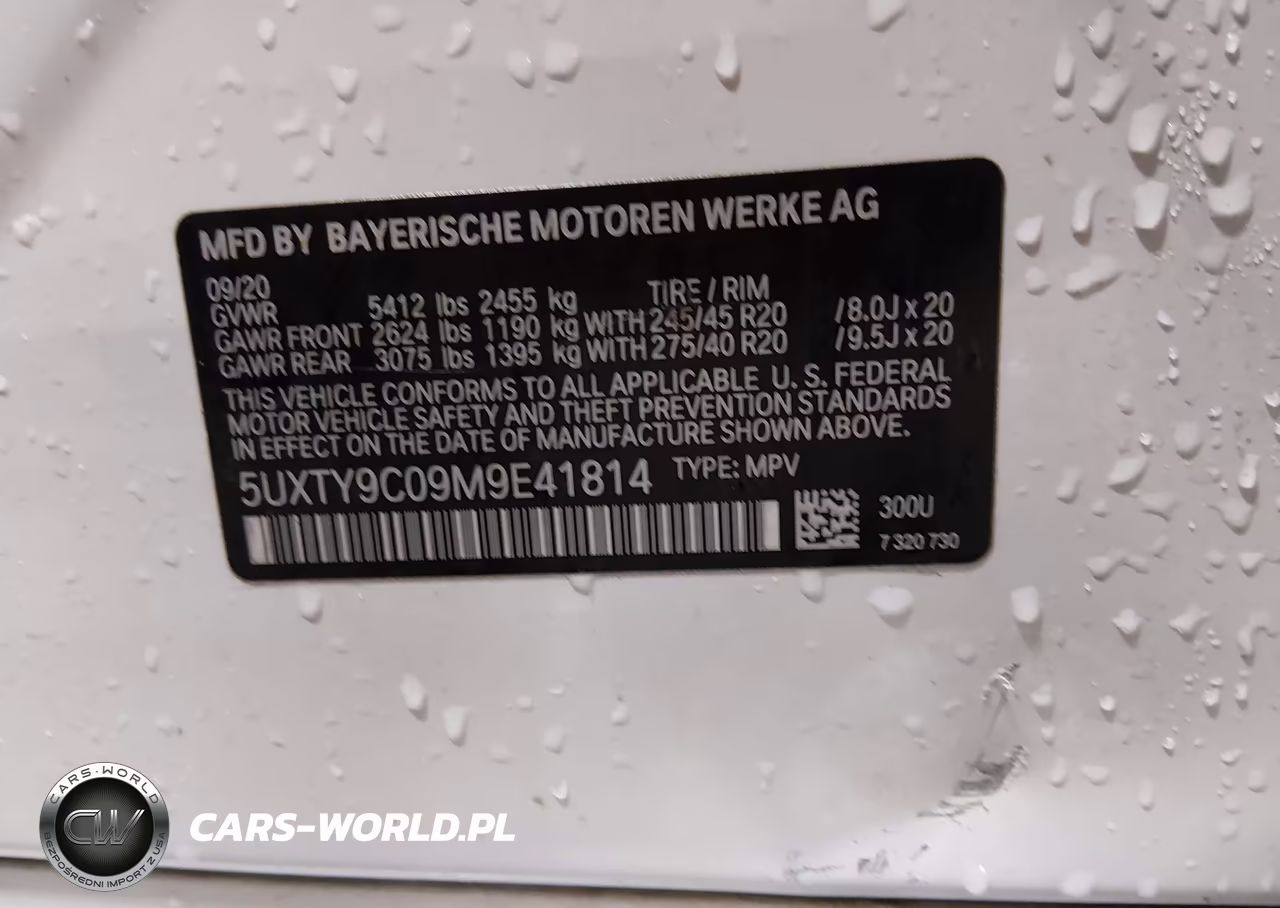 2021 BMW X3 M40I VIN:5UXTY9C09M9E41814 - 9