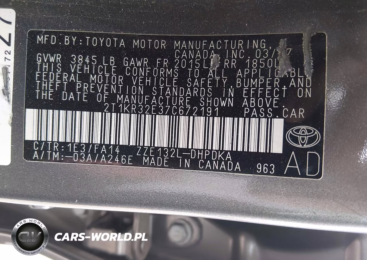 2007 Toyota Matrix VIN:2T1KR32E37C672191 - 9